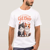 猫と暮らしが良い Tシャツ (正面)