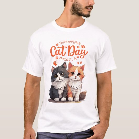 猫と暮らしが良い Tシャツ (正面)