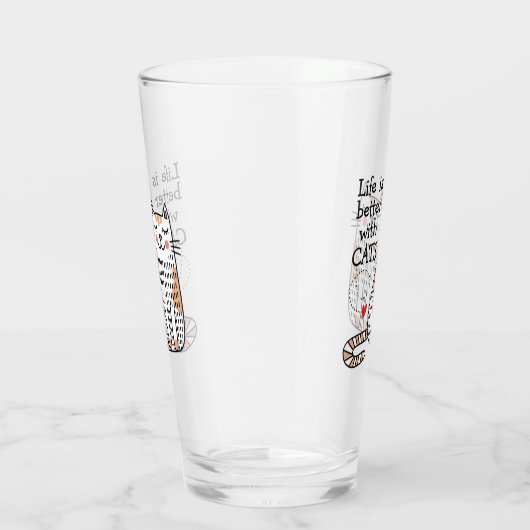 猫と暮らしてみると命が縮まる タンブラーグラス (右)