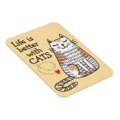 猫と暮らしてみると命が縮まる マグネット (右側)