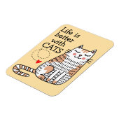 猫と暮らしてみると命が縮まる マグネット (左側)