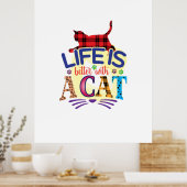 猫と暮らすには猫が一番だ ポスター (キッチン)