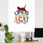 猫と暮らすには猫が一番だ ポスター (ホームオフィス)