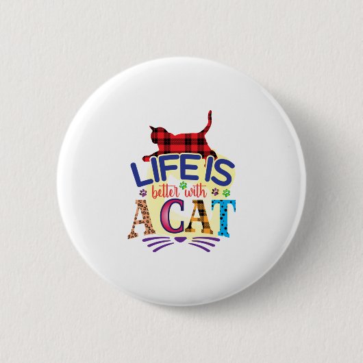 猫と暮らすには猫が一番だ 缶バッジ (正面)