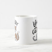 猫と暮らすのは可愛いデザイン コーヒーマグカップ (中央)