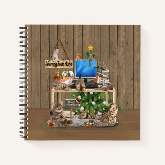 猫と暮らす家でクリスマスに働く ノートブック (正面)