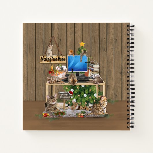 猫と暮らす家でクリスマスに働く ノートブック (裏面)
