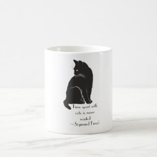 猫と暮らす時間は無駄にならない引用文 コーヒーマグカップ