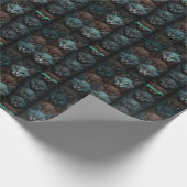 猫と暮らす暗カスタム色の恋人 ラッピングペーパー (角)