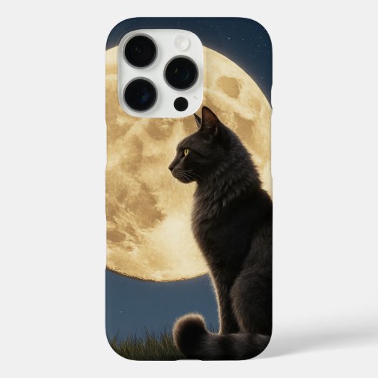 猫と月のスマホケース Case-Mate iPhoneケース (裏面)