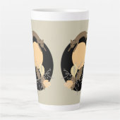 猫と月2 カフェラテマグ (正面)