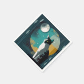 猫と月 – カクテルナプキンス スタンダードカクテルナプキン (角)