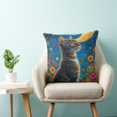 猫と月 クッション (椅子)