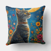 猫と月 クッション (裏面)