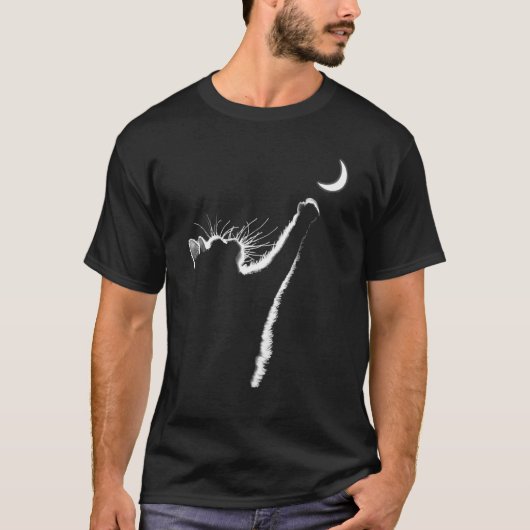 猫と月 Tシャツ (正面)