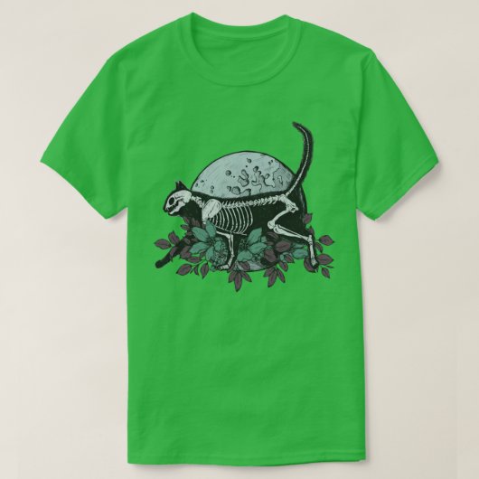 猫と月 Tシャツ (デザイン正面)