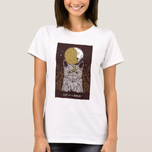 猫と月 Tシャツ