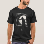 猫と月 Tシャツ (正面)