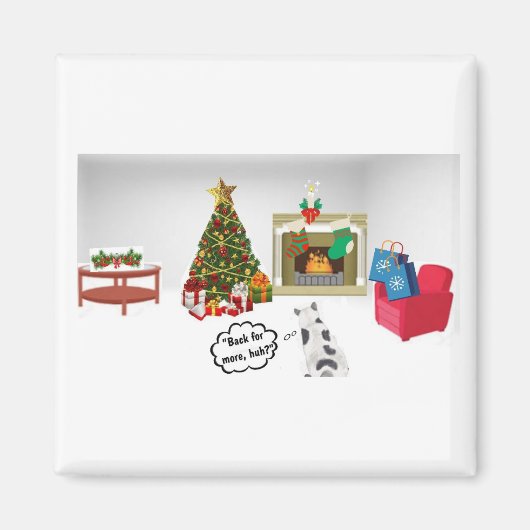 猫と木 マグネット (正面)