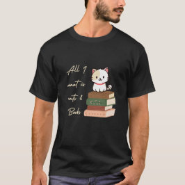 猫と本があればそれでいい Tシャツ