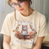 猫と本とコーヒーが大好き Tシャツ