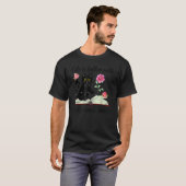 猫と本と花の本 Tシャツ (正面フル)
