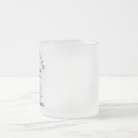 猫と本のまわりにの方が人生だ フロストグラスマグカップ (中央)