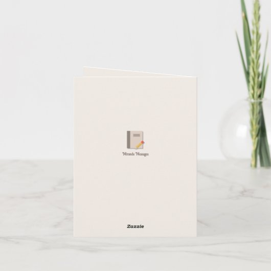 猫と本の誕生日 カード (裏面)