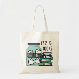 猫と本 トートバッグ