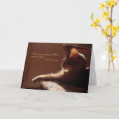 猫と来ゴカード カード (黄色い花)