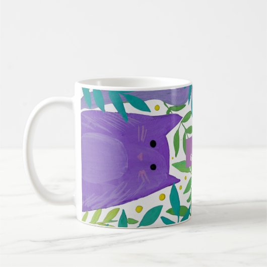 猫と枝最高のの母の日 コーヒーマグカップ (左)