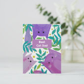 猫と枝最高の猫のパパデイホリデーカード シーズンカード (スタンド正面)