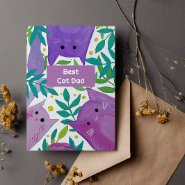 猫と枝最高の猫のパパデイホリデーカード シーズンカード