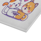 猫と柴犬 カッティングボード (角)