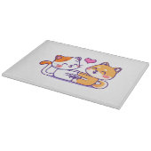猫と柴犬 カッティングボード (角)