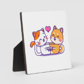 猫と柴犬 フォトプラーク (正面)