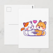 猫と柴犬 ポストカード (正面/裏面)