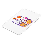 猫と柴犬 マグネット (左側)