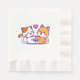 猫と柴犬 縁ありランチョンナプキン