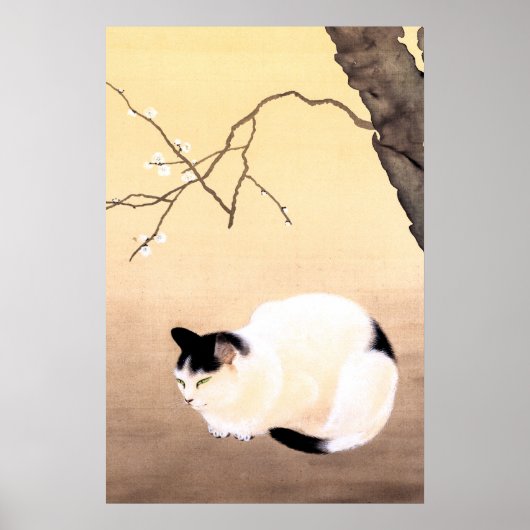 猫と梅 – 菱田春草ポスター ポスター (正面)