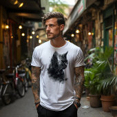 猫と森の二重露出 Tシャツ