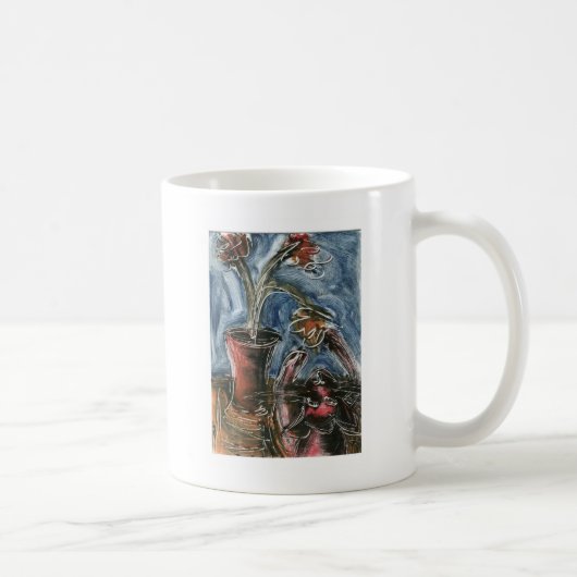 猫と植木鉢 コーヒーマグカップ (右)