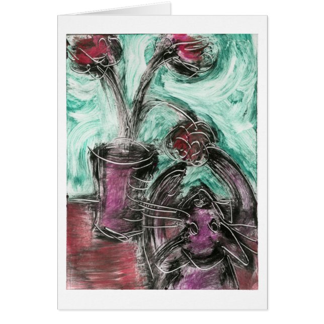 猫と植木鉢II (正面)