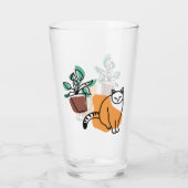 猫と植物 タンブラーグラス (裏面)