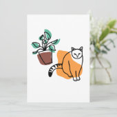 猫と植物 招待状 (スタンド正面)