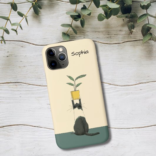 猫と植物 Case-Mate iPhoneケース