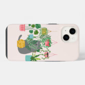 猫と植物 iPhoneケース (裏面横)