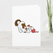 猫と毛糸の玉 カード (正面)