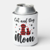 猫と犬お母さんの日パピーペット動物 缶クーラー (缶正面)