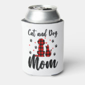 猫と犬お母さんの日パピーペット動物 缶クーラー (缶裏面)